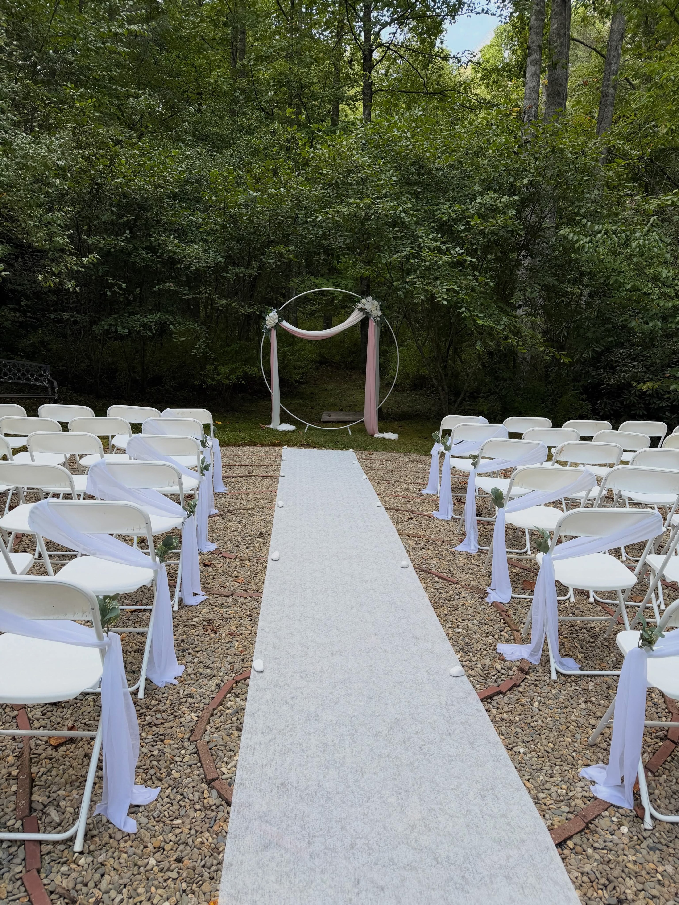 Wedding reception setup